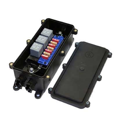 auxiliary lighting fused power distribution box|auxiliary power distribution center.